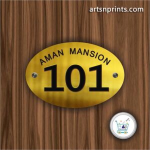 Buy Durable Door Number Plates in Uttarakhand | Oval, Circular & Rectangular Shapes
